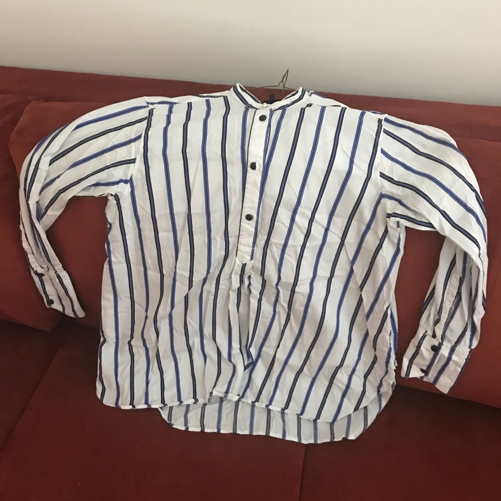 Rag & Bone Blue and White Button Down Shirt